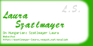 laura szatlmayer business card